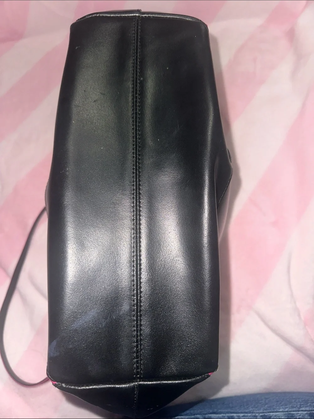 Claudia Firenze Italian black leather tote— Sleek Everyday Shoulder Tote